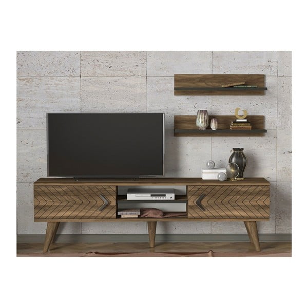 Zestaw szafki pod TV i 2 półek Legato-image-1