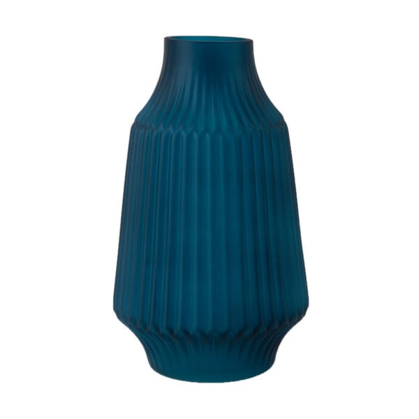 Niebieski szklany wazon PT LIVING Stripes, Ø 16 cm