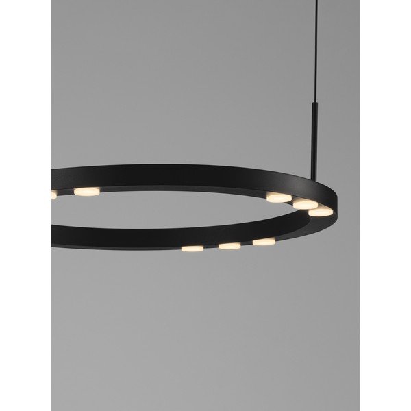 Aluminiowa lampa wisząca LED ze ściemniaczem w kolorze matowej czerni ø 40 cm Lunette – Nova Luce-image-2