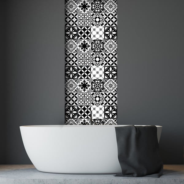 Zestaw 30 naklejek ściennych Ambiance Decal Tiles Azulejos Rosario, 10x10 cm-image-3