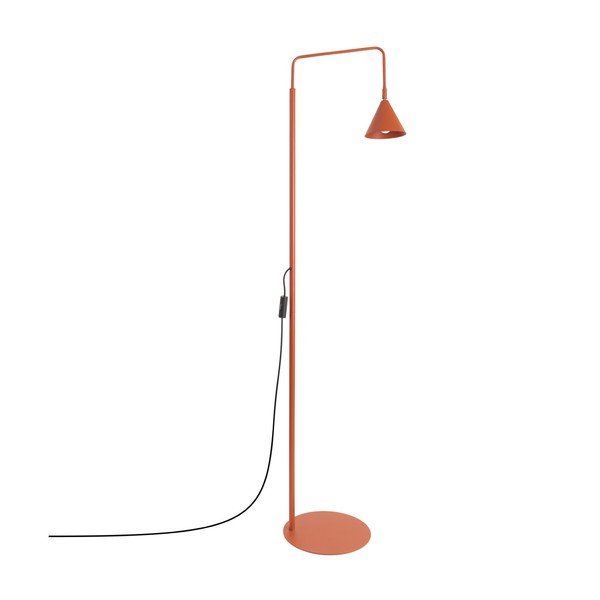 Ceglasta stalowa lampa stojąca z elastyczną konstrukcją (wysokość 165 cm) Zylo – Sollux