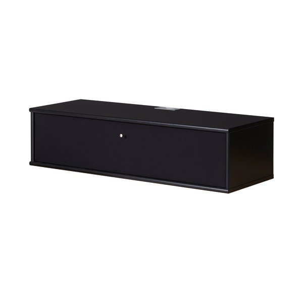 Czarna szafka pod TV w dekorze jesionu 89x22 cm Mistral – Hammel Furniture-image-2