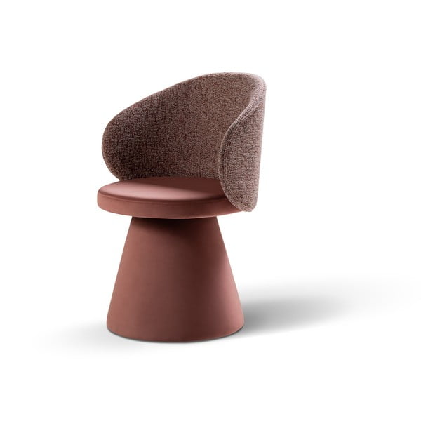 Różowy aksamitny fotel Inez – Micadoni -image-2