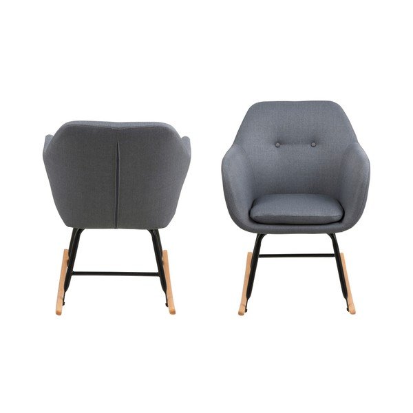 Ciemnoszary fotel bujany Actona Emilia-image-3