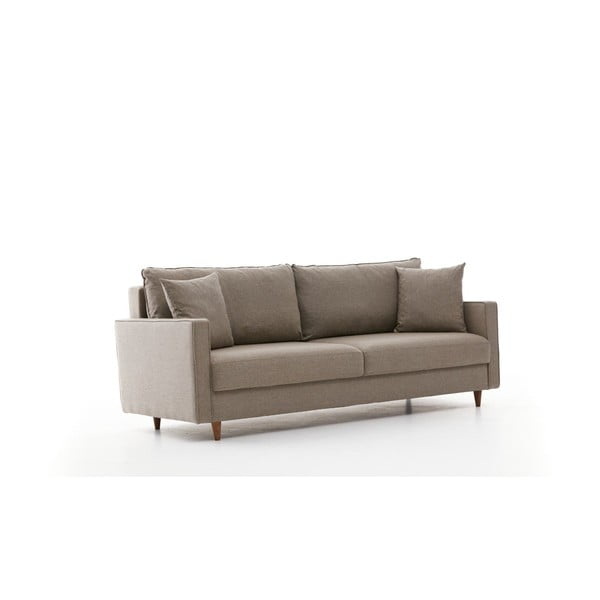 Jasnobrązowa rozkładana sofa 210 cm Eva – Balcab Home-image-2