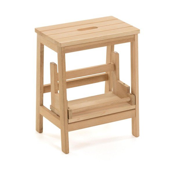 Stołek z litego drewna brzozowego w naturalnym kolorze Nell – Kave Home-image-3