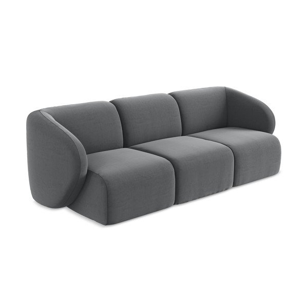 Szara aksamitna sofa 244 cm Lani – Makamii-image-2