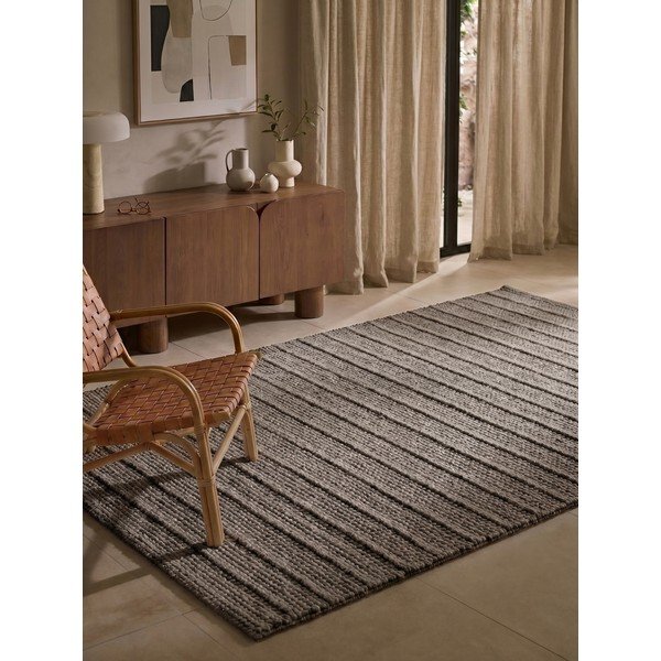 Ciemnoszary/ciemnobrązowy wełniany dywan tkany ręcznie 120x170 cm Camden Parker – Ted Baker-image-1