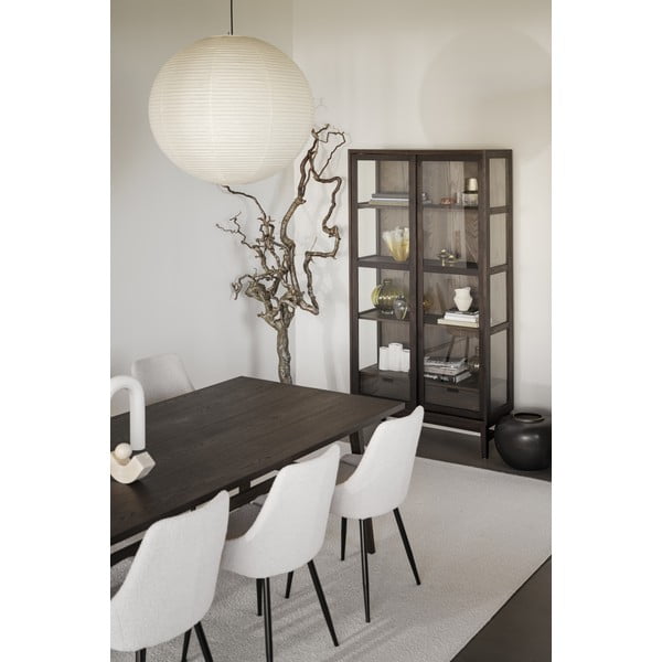 Brązowa witryna w dekorze dębu z drzwiami przesuwnymi 100x203 cm Hazelton – Rowico-image-1