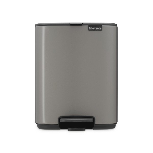 Szary stalowy kosz na śmieci z pedałem 7 l Bo – Brabantia-image-4