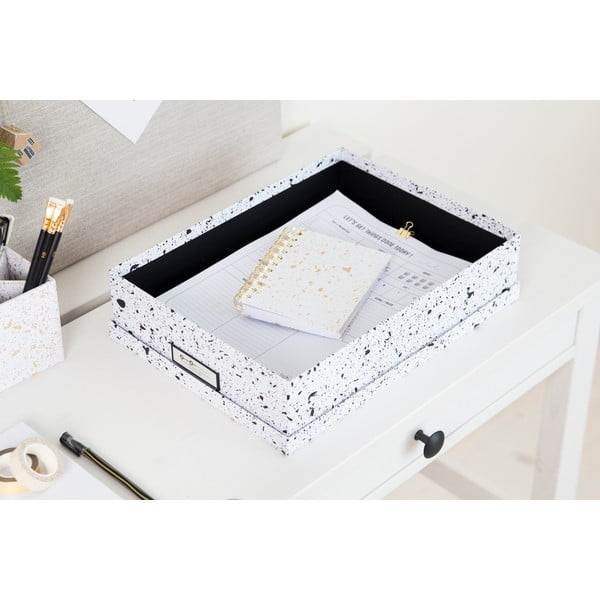 Czarno-białe pudełko Bigso Box of Sweden Oskar-image-1