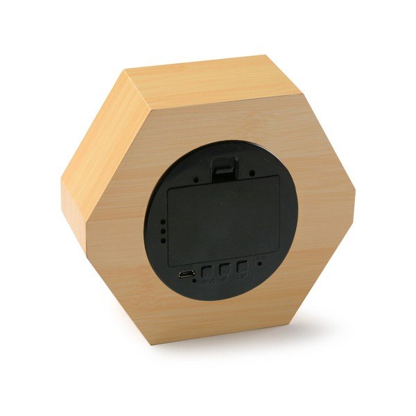 Zegar LED z drewna bambusowego Versa Table Clock-image-2