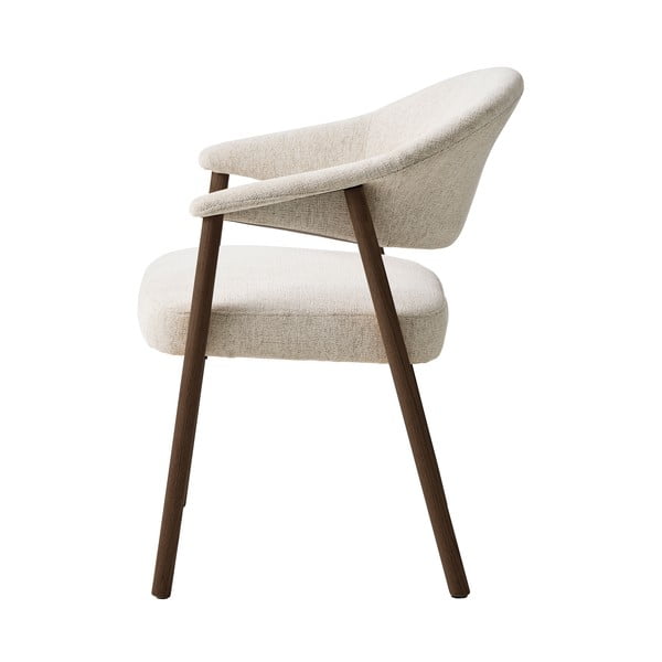 Kremowe fotele jadalniane zestaw z podłokietnikami 2 szt. z litego drewna dębowego Elk – Unique Furniture-image-3