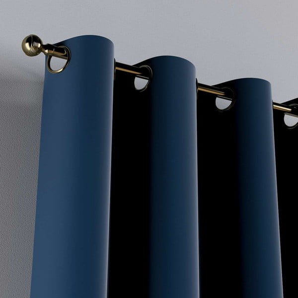 Niebieska zasłona 260x130 cm Posh Velvet – Yellow Tipi-image-3