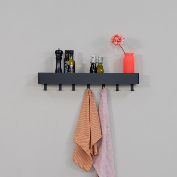 Czarna ścienna stalowa półka łazienkowa Multi – Spinder Design-image-4