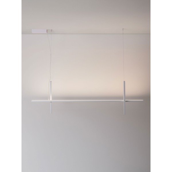 Aluminiowa lampa wisząca LED w matowym białym kolorze z kloszem ze szkła akrylowego Looma – Nova Luce-image-4