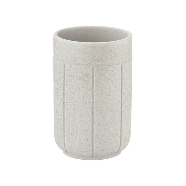 Kremowy kubek na szczoteczki do zębów z żywicy polimerowej Kua – Blomus