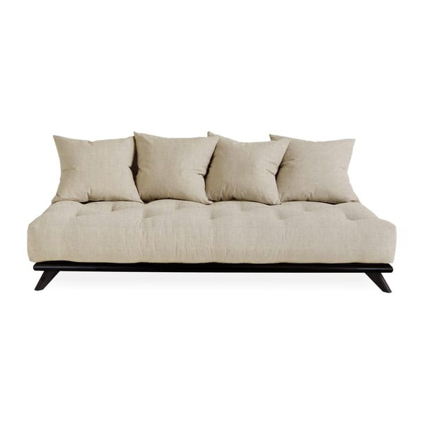 Sofa z lnianym obiciem Karup Design Senza Black/Linen