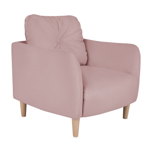 Różowy fotel Micadoni Home Belano