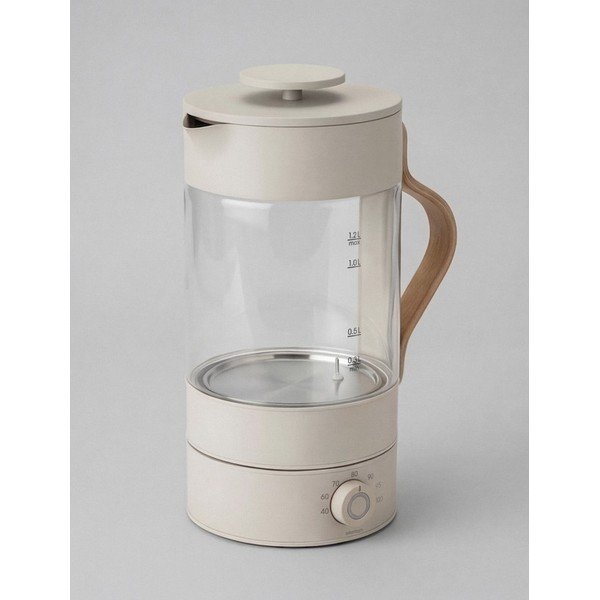 Beżowy szklany czajnik elektryczny 1,2 l Emma – Stelton-image-3