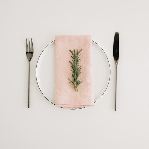 Zestaw 2 różowych lnianych serwetek Linen Tales-image-1