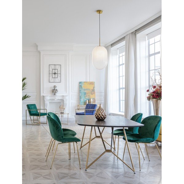 Biała/w kolorze złota szklana lampa wisząca ø 24 cm Chrysi – Nova Luce-image-2