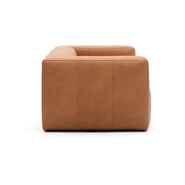 Brązowa skórzana sofa 240 cm Blok – Kave Home-image-3