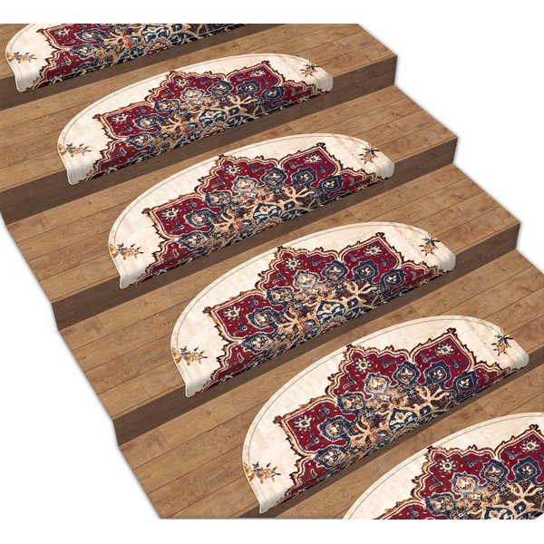 Dywaniki na schody zestaw 16 szt. 65x20 cm Floral Path – Vitaus-image-1