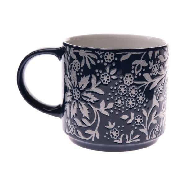 Niebieski kubek ceramiczny 390 ml Bloom – Dakls