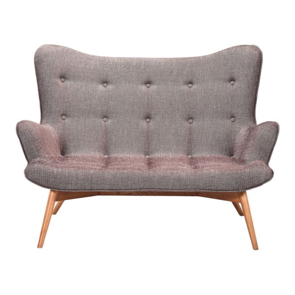 Szaro-różowa sofa dwuosobowa Kare Design Angels
