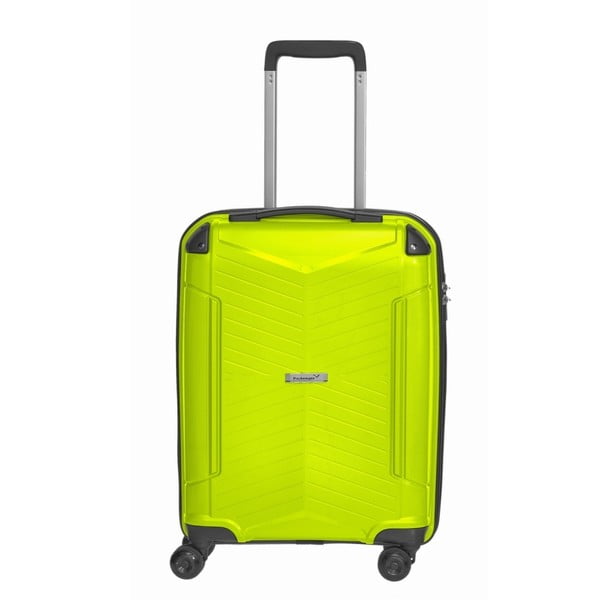 Limonkowa walizka podróżna Packenger, 33 l