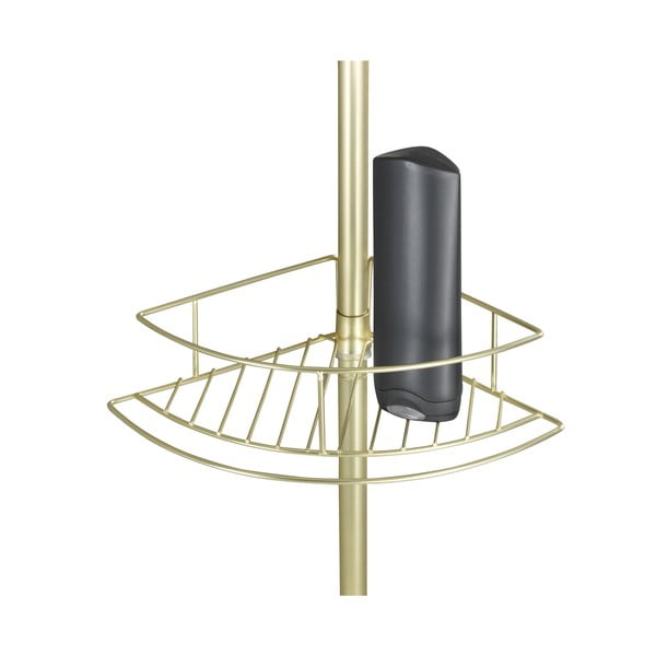 Narożna teleskopowa półka łazienkowa ze stali nierdzewnej w kolorze złota Dolcedo – Wenko-image-4