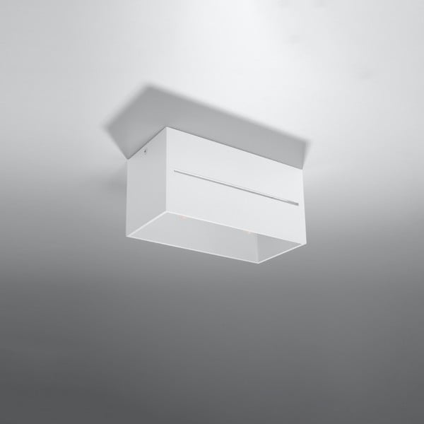 Biała lampa sufitowa z metalowym kloszem 10x20 cm Lorum – Nice Lamps