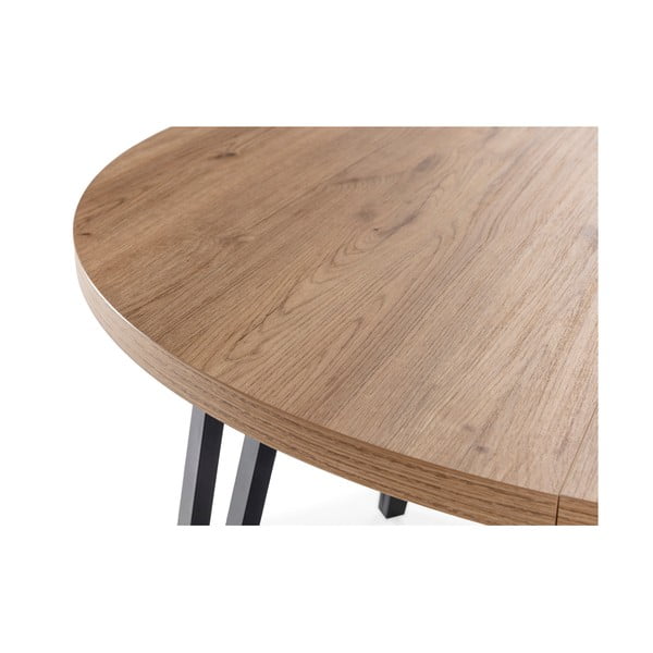 Okrągły rozkładany stół w naturalnym kolorze ø 120 cm Cleo – Marckeric-image-1