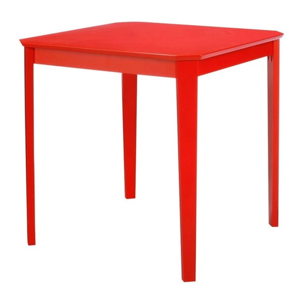 Czerwony stół 13Casa Kaos, 75x75 cm