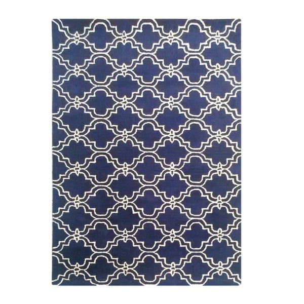Granatowy dywan tuftowany ręcznie Bakero Miami, 120x180 cm