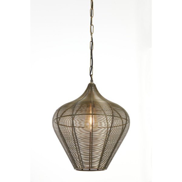 Metalowa lampa wisząca w kolorze brązu ø 36 cm Alvaro – Light & Living-image-1