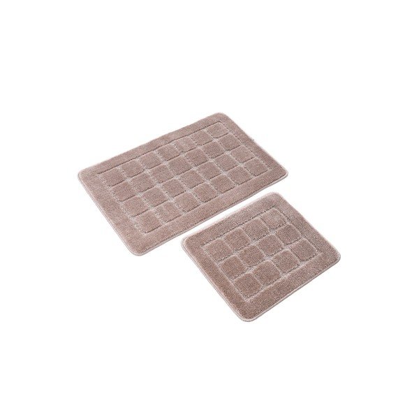 Brązowe dywaniki łazienkowe zestaw 2 szt. 50x80 cm Kareli – Foutastic