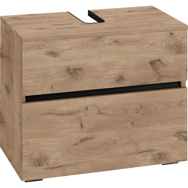 Szafka pod umywalkę w dekorze dębu 60x55 cm Wisla – Støraa-image-2