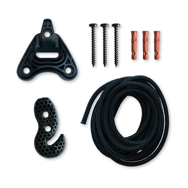 Uniwersalny system do zamontowania krzesła-hamaka (na drzewo i do sufitu)