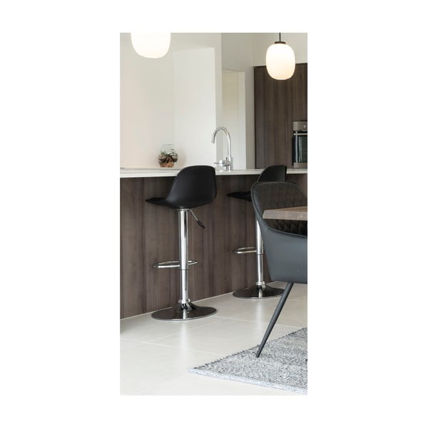 Czarne hokery obrotowe zestaw 2 szt. 82 cm Trondheim – House Nordic-image-1