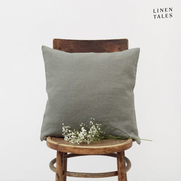 Lniana poszewka na poduszkę 40x40 cm Khaki – Linen Tales