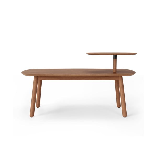 Brązowy stolik z litego drewna bukowego 56x120 cm Swivo – Umbra