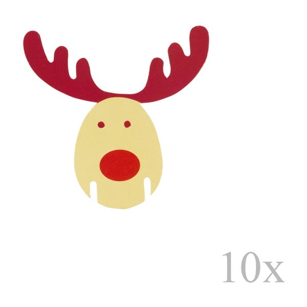 Zestaw 10 znaczników na szklanki Neviti Rocking Rudolf
