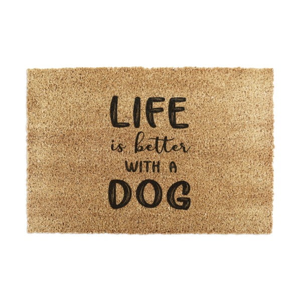Wycieraczka z włókna kokosowego 40x60 cm Life Is Better With a Dog – Artsy Doormats