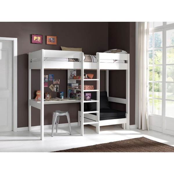 Białe podwyższone łóżko dziecięce 90x200 cm Pino – Vipack-image-2