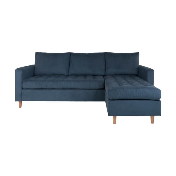Ciemnoniebieski sztruksowy dwustronny narożnik House Nordic Firenze-image-1