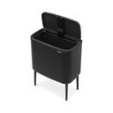 Stalowy kosz na śmieci otwierany na dotyk w kolorze matowej czerni 36 l Bo Touch Bin – Brabantia