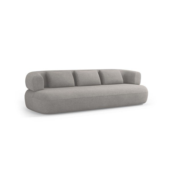 Jasnoszara sofa z materiału bouclé 200 cm Jenny – Micadoni 