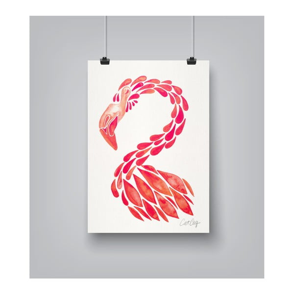 Plakat Americanflat Miami Flamingo by Cat Coquillette, 30x42 cm